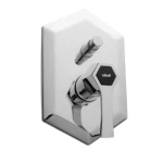 Two Way Shower Mixer, Shinny Chrome Color, Width 15 cm, Height 23.8 cm, Depth 12.1-9.6 cm