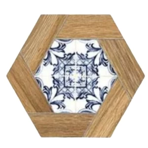 Veracruz Hexagonal Porcelain Tiles 23×27 cm, Multicolored Spanish Patterns | Veracruz