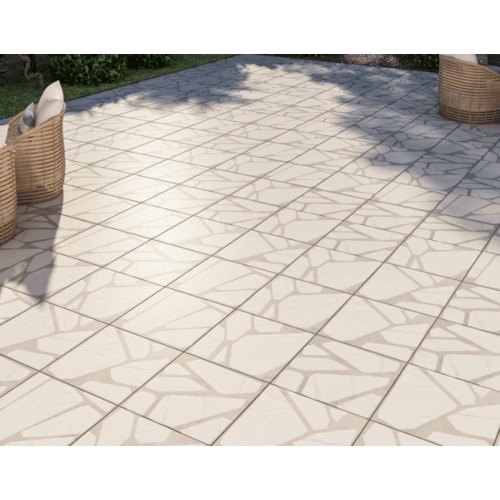 Outdoor Ceramic Floor Tiles 43x43x1.3 cm Grey, Amalfi Model | Abyat Company