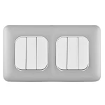 مفتاح انارة سداسي 10 أمبير، لون فضي فاتح، 7×14 سم، 250 فولت | سبكترا