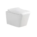 Wall-Hung Ceramic Restroom Emirati, Round, White