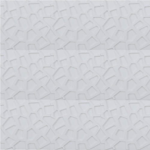 3D Wall Panel Size 50x50 cm, White Color | 