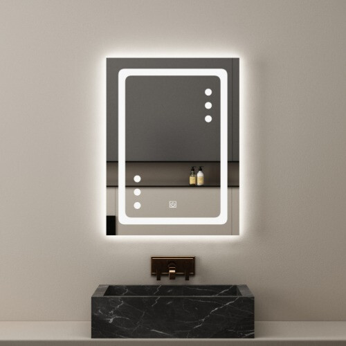 LED Mirror 60×80 Cm Rectangular, Trendy Look | Al Muhaidib Sanitary and Ceramic