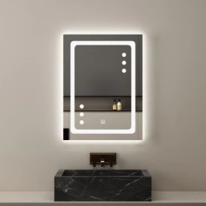 مراية ليد 60×80 سم شكل مستطيل، تصميم حديث | المهيدب للأدوات الصحية والسيراميك