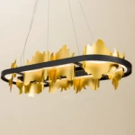 ثريا راقي شكل بيضاوي ، مقاس 30×80×90 سم، ذهبي| اسود