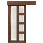 باب سحاب كلاسيكي بتصميم فاخر، بني، مقاس 110×265 سم، رقم الموديل GPR07