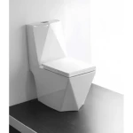 Floor Mounted Water Closet Toilet, White Color