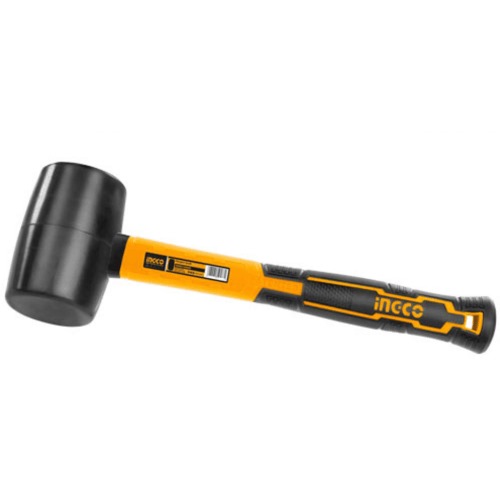 Rubber Hammer 450 g Fiberglass Handle, Black | Est.Salama Trading Tools&Hardware