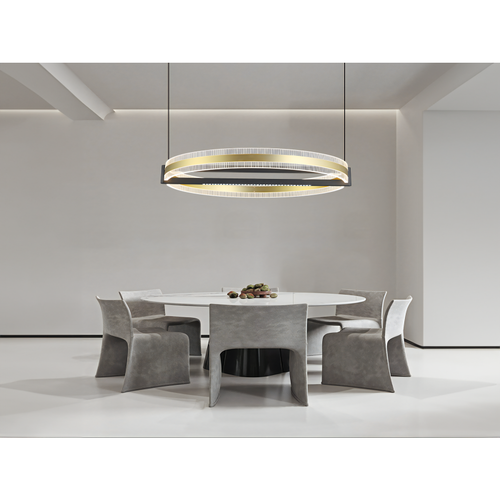 Decorative Light 1500 mm Length, 425 mm Width, 110.5W LED, 3000K, Gold and Grey | 