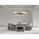 Decorative Light, Gold and Grey Color, Length 1500 mm, Width 425 mm, 110.5W LED, 3000 Kelvin