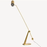 Refined Design Floor Lamp, Gold Color, Size 140x50x20 cm