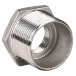 Stainless Steel Hexagonal Reducer, Size1x1/2 inch, Grainger Approved, Silver Color 