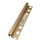 Small Aluminum Square End Accessory, Size 240 × 1.2 cm, matt rose gold Color