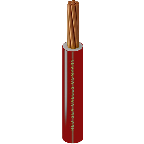 سلك كهرباء نحاس مجدول 2.5 sqmm NYA، 1000V، عزل PVC 90°C، أحمر، 100 Yards | RESCAB