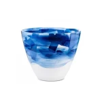 Ceramic plant vase with Blended colors size 32x38x38 cm