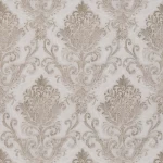 ورق جدران ايطالي مقاس 10 م×0.73 م، لون رمادي شاحب، موديل 4241