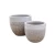 Fiberglass Planter, width 55 depth 55 height 55 cm, Round shape, Beige color.