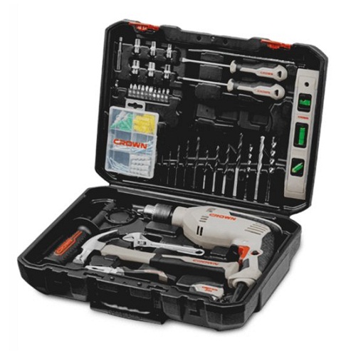 Electric Hammer Drill 600 Watt Capacity Steel 13 mm, Crown CK10-XA98 | SAUDI INDUSTRIAL TOOLS COMPANY