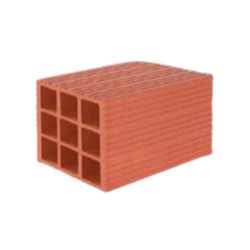 طوب احمر مفرغ مقاس 30×20×20 سم مقاومة الضغط 35 كجم/سم2 | شركة الصراط السعودية