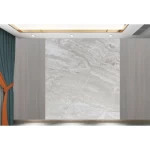 Wood replacement for facades, size 290 x 60 cm, plain color beige with light golden stripes