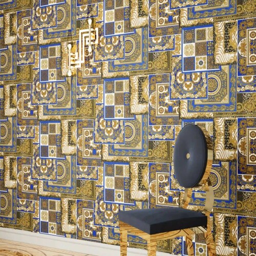 Oriental Wallpaper Size 10 m x 50 cm Blue Color | IV-37048-1