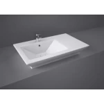 مغسلة افرنجي كاونتر توب، مقاس 80×49 سم، ارتفاع 12 سم، أبيض جبال الألب | راك للخزف