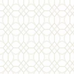 Vinyl Wallpaper, Patterned Design, Size 15.6m × 100 cm, Beige with White Color