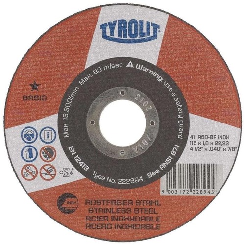 Depressed Center Cutting Wheel 115x1x22.23 mm, Model 34332802 | ARAB PROS COMPANY