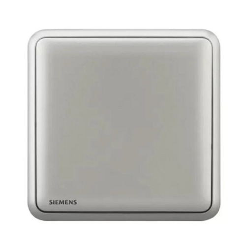 مفتاح كهربائي مفرد 10 امبير، 86×86 مم، فضي غامق، 250 فولت | Siemens (Delta Seata)