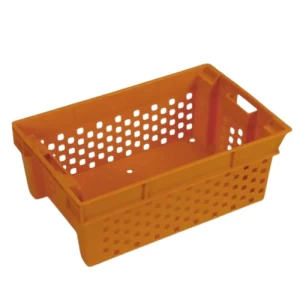 HDPE Plastic Box 57x37x22 cm Orange Color for Dates | AL-FURIDI FACTORY FOR PLASTIC INDUSTRIES