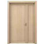 باب ونصف من الخشب البلاستيكي المركب (WPC)، مقاس 160 × 235 سم، سماكة 6 سم، لون بيج، موديل tr17