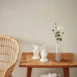 Artificial Dahlia Flowers, 80 cm Length, White Color