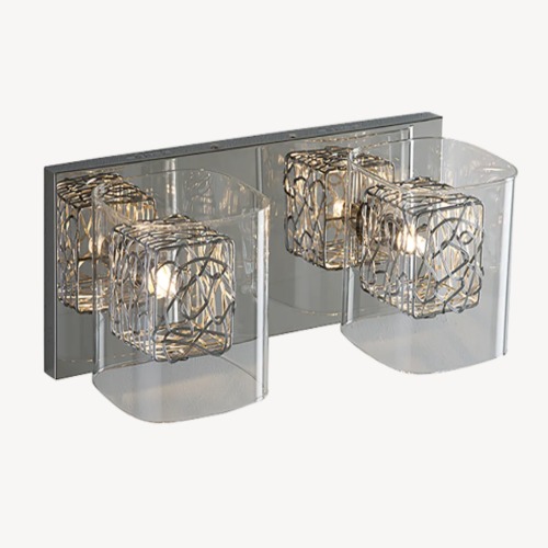 Wall Lamp 2 Bulbs Soft Light 15x37 cm Chrome | Abyat Company