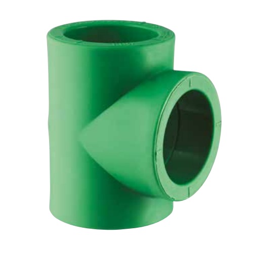 PPR Plastic Tee Size 1.25 Inch, Out Diameter 54 mm, Green | Chanal Company for investments
