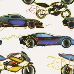 Youth and Children Wallpaper 10m x 0.53m Multicolor, Model 231502 | Balbaid Decor Company