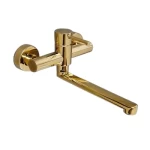 Outdoor Copper Kitchen Mixer, Shiny gold Color, Dimensions 28.4× 15×12.7 cm, 15 Bar Pressure