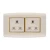 Electrical Switch socket 2g 13 Amp Alfanar Model  Omnia Size 7x14 Colour Gold with Gold Ring