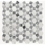 Gloss Mosaic Tiles Size 31.7×30.5 cm, White Color, Fluro Design | Abyat Company
