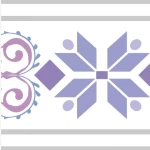 ورق جداري، لون بنفسجي تصميم اطفال، مقاس 457سم×15.24سم