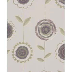 British Wallpaper Floral Design 10m x 0.53m Pale Beige, Model 20618 | Balbaid Decor Company