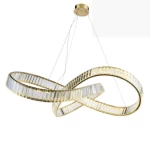 ثريا معلقة حلزونية بتصميم نيو كلاسيك ، ذهبي برونزي