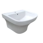 Ceramic Wall Mounted Hand Washbasin, White Color, Size 36x50x53 cm