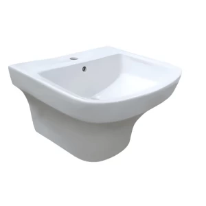 Ceramic Wall Mounted Hand Washbasin 36x50x53 cm, White Color | Al Muhaidib Sanitary and Ceramic