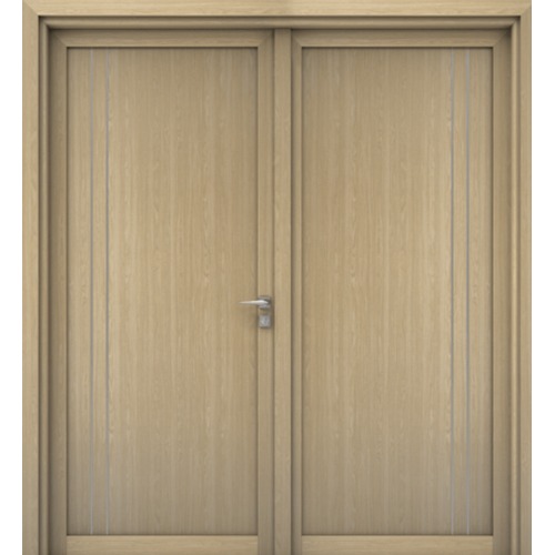 Premium Double Door Natural Wood 220x235 cm, 6 cm Thickness, Beige | YT-08870163