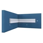 Foam Skirting Exterior White color, size 10 cm 