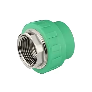 Plastic PPR Female Threaded Socket Diameter 25 mm x 1/2 inch, Green Color | Cosmoplast Factory