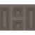 Italian Wall Covering Length 10m, Width 1.06m, Dark Brown Color, Model Z46025 