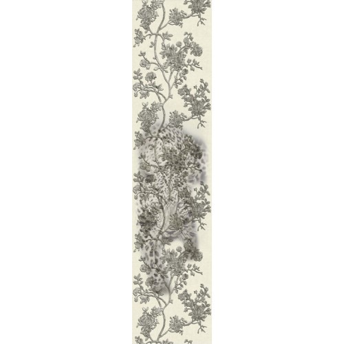 Patterned Wall Paper 10m×0.70m Beige with Gray Color, Model 12066 | Balbaid Decor Company