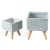 Fiber cement planter size 34x34x34.5 cm gray color