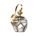 Glass Decorative Lamp, Size 18 x 16 x 30 cm, Gold Color.